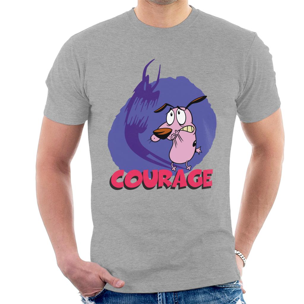 Courage The Cowardly Dog Halloween Scary Shadow Men's T-Shirt Courage The Cowardly Dog Halloween Scary Shadow Men's T-Shirt