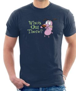 Courage The Cowardly Dog Halloween Who’s Out There Men’s T-Shirt