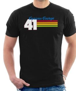 Curious George 41 Race Stripes Mens T Shirt 1