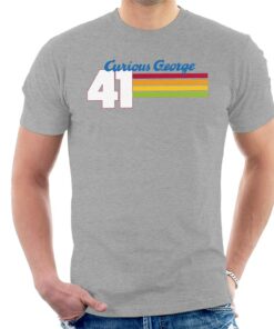 Curious George 41 Race Stripes Mens T Shirt 2