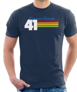 Curious George 41 Race Stripes Mens T Shirt 3